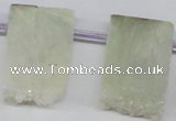 CTD651 Top drilled 15*25mm - 25*40mm freeform plated quartz beads