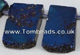 CTD655 Top drilled 15*25mm - 25*40mm freeform plated quartz beads