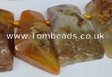 CTD657 Top drilled 25*40mm - 30*55mm freeform agate beads