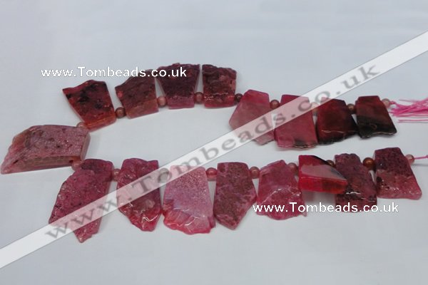 CTD658 Top drilled 25*40mm - 30*55mm freeform agate beads