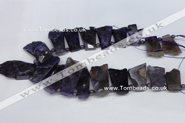 CTD659 Top drilled 25*40mm - 30*55mm freeform agate beads