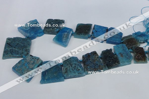 CTD665 Top drilled 25*30mm - 30*40mm freeform agate beads