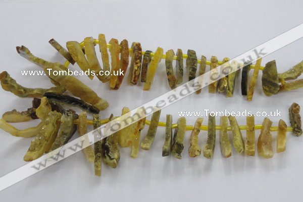 CTD670 Top drilled 10*25mm - 12*45mm wand agate gemstone beads