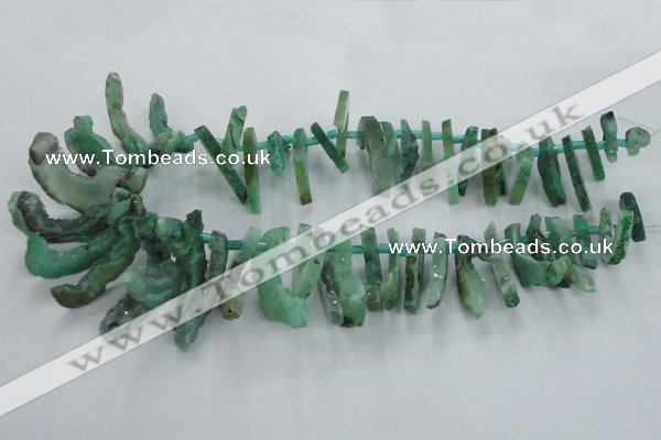 CTD673 Top drilled 10*25mm - 12*45mm wand agate gemstone beads