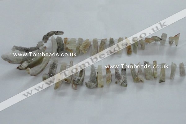 CTD675 Top drilled 10*25mm - 12*45mm wand agate gemstone beads