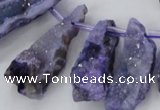 CTD680 Top drilled 12*20mm - 15*45mm freeform agate gemstone beads