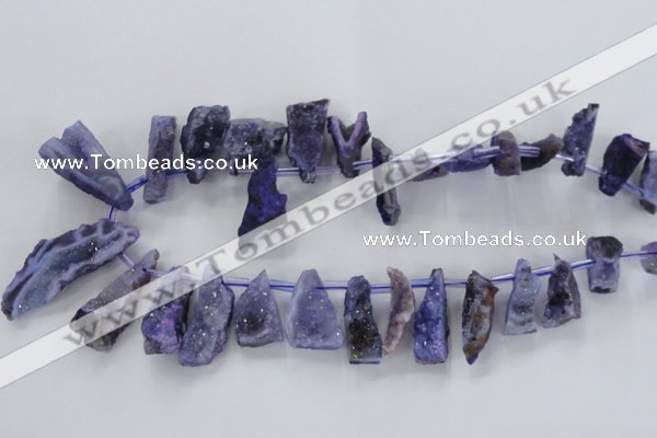 CTD680 Top drilled 12*20mm - 15*45mm freeform agate gemstone beads