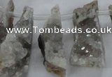 CTD683 Top drilled 12*20mm - 15*45mm freeform agate gemstone beads