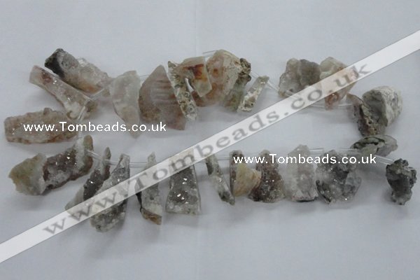 CTD683 Top drilled 12*20mm - 15*45mm freeform agate gemstone beads