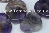 CTD691 Top drilled 18*25mm - 30*40mm freeform amethyst gemstone beads