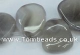 CTD695 Top drilled 18*25mm - 22*30mm freeform agate gemstone beads