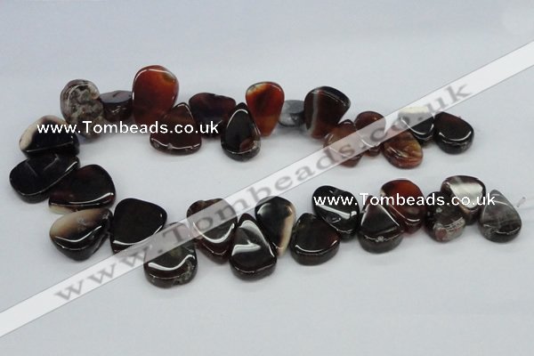 CTD697 Top drilled 18*25mm - 22*30mm freeform agate gemstone beads