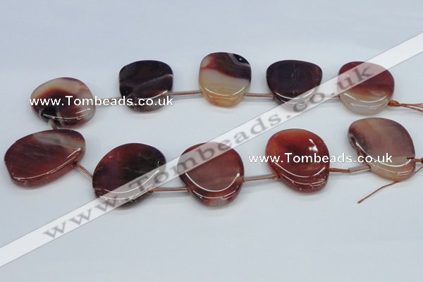 CTD700 Top drilled 30*40mm freeform agate gemstone beads