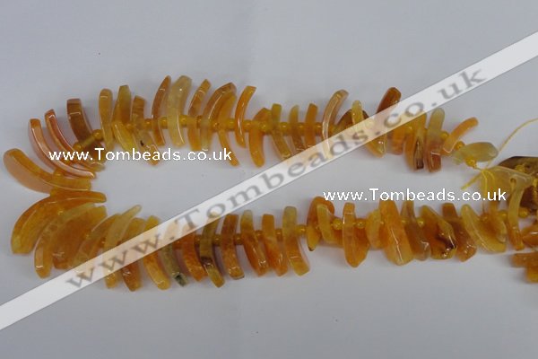 CTD710 Top drilled 12*25mm - 15*40mm wand agate gemstone beads