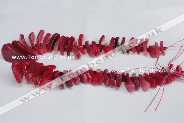 CTD711 Top drilled 12*25mm - 15*40mm wand agate gemstone beads