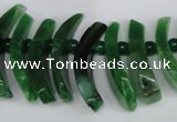 CTD713 Top drilled 12*25mm - 15*40mm wand agate gemstone beads