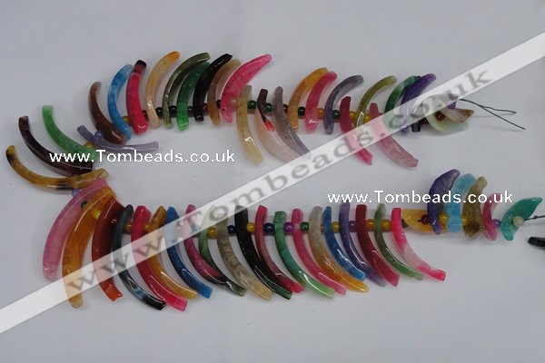 CTD716 Top drilled 10*30mm - 12*50mm wand agate gemstone beads