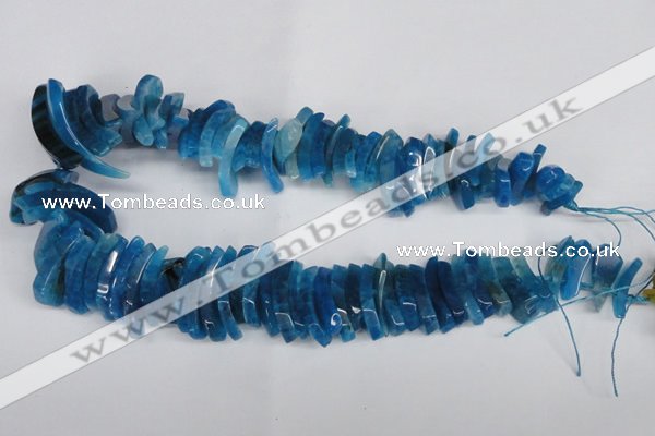 CTD722 Top drilled 12*25mm - 14*40mm wand agate gemstone beads
