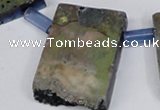 CTD756 Top drilled 15*25mm - 25*40mm freeform plated quartz beads