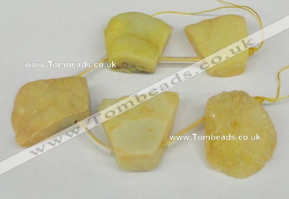 CTD760 Top drilled 25*30mm - 30*35mm freeform agate beads