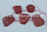 CTD761 Top drilled 25*30mm - 30*35mm freeform agate beads