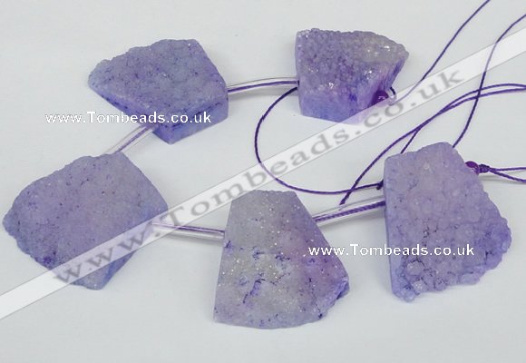 CTD762 Top drilled 25*30mm - 30*35mm freeform agate beads