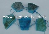 CTD764 Top drilled 25*30mm - 30*35mm freeform agate beads