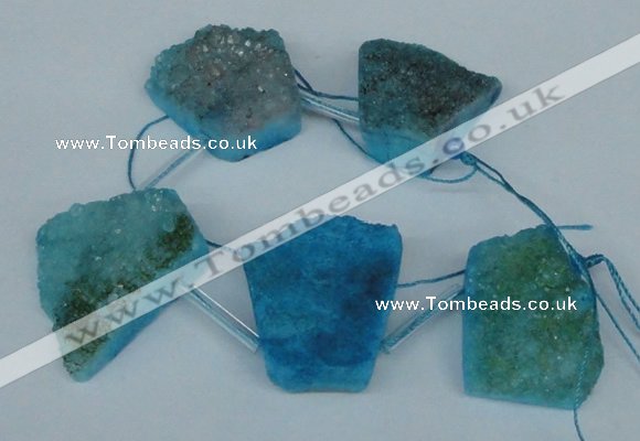 CTD764 Top drilled 25*30mm - 30*35mm freeform agate beads