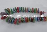 CTD793 Top drilled 15*25mm - 25*40mm freeform agate gemstone beads