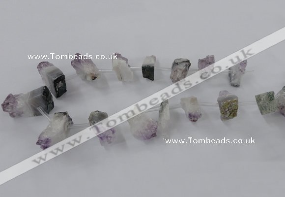 CTD797 Top drilled 18*20mm - 25*40mm freeform amethyst gemstone beads