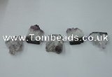 CTD798 Top drilled 20*30mm - 25*35mm freeform amethyst beads