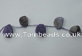 CTD803 Top drilled 20*30mm - 25*35mm freeform agate beads