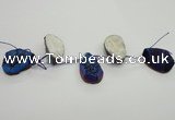 CTD812 Top drilled 20*30mm - 25*35mm freeform plated agate beads