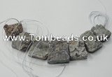 CTD820 Top drilled 20*30mm - 35*45mm trapezoid agate beads