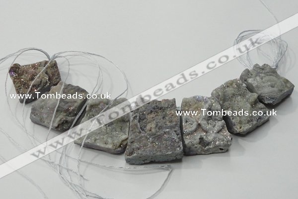 CTD820 Top drilled 20*30mm - 35*45mm trapezoid agate beads