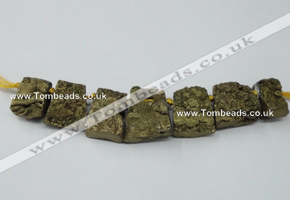 CTD823 Top drilled 20*30mm - 35*45mm trapezoid agate beads