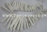 CTD827 Top drilled 5*20mm - 10*80mm stick sea urchin shell beads