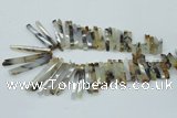 CTD830 15.5 inches 6*30mm - 7*65mm sticks montana agate beads