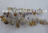 CTD838 Top drilled 10*20mm - 15*30mm nuggets amethyst & citrine beads