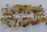 CTD840 Top drilled 10*20mm - 15*30mm nuggets citrine gemstone beads