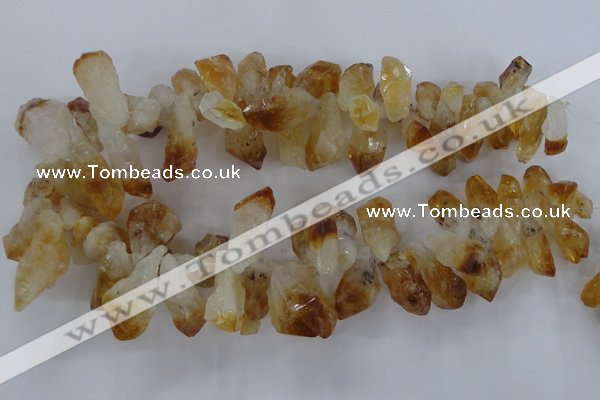 CTD840 Top drilled 10*20mm - 15*30mm nuggets citrine gemstone beads