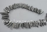CTD916 Top drilled 6*25mm - 8*40mm wand plated quartz beads