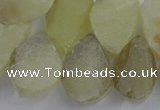 CTD931 Top drilled 13*18mm - 18*25mm freeform lemon quartz beads