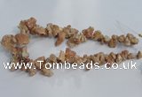 CTD947 Top drilled 10*15mm - 15*25mm nuggets plated druzy agate beads