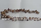 CTD951 Top drilled 8*10mm - 15*25mm nuggets plated druzy quartz beads