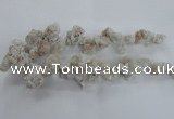 CTD975 Top drilled 10*15mm - 15*25mm nuggets plated druzy agate beads