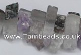 CTD995 Top drilled 10*15mm - 12*25mm sticks plated druzy amethyst beads