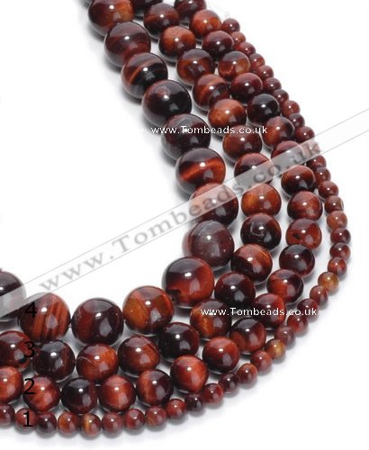 CTE01 15 inches round red tiger eye gemstone beads wholesale