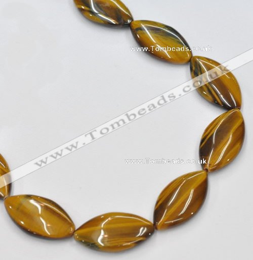 CTE03 20*40mm marquise shape yellow tiger eye beads wholesale