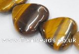 CTE07 20mm heart shape yellow tiger eye beads Wholesale